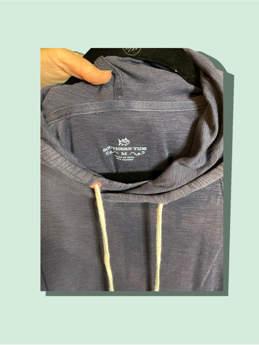 Southern Tide Navy Hooded Tunic Dress - Picture 5 of 6